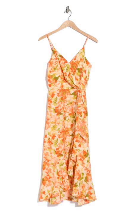 Chelsea28 Floral Faux Wrap Midi Dress