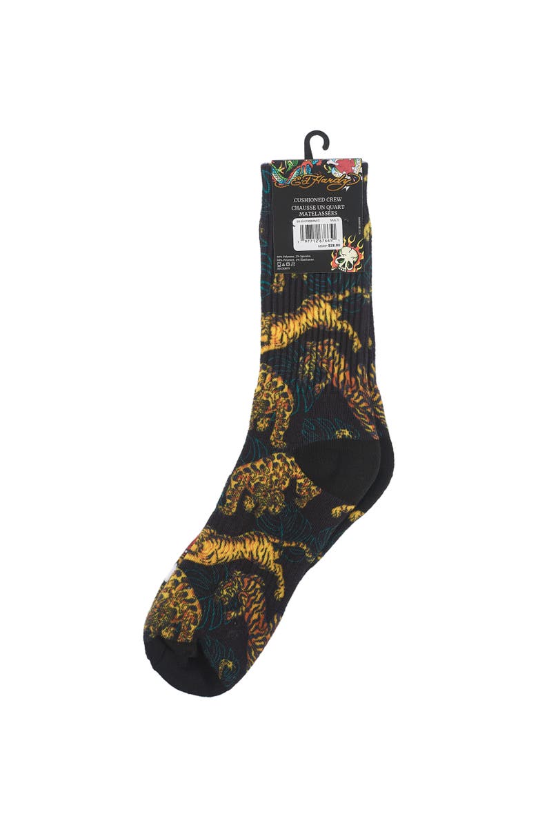 Ed Hardy 360 Print Full Cushion Crew Sock 2-Pack, Alternate, color, Multi