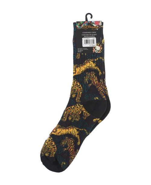 Ed Hardy 360 Print Full Cushion Crew Sock 2-pack In Multi