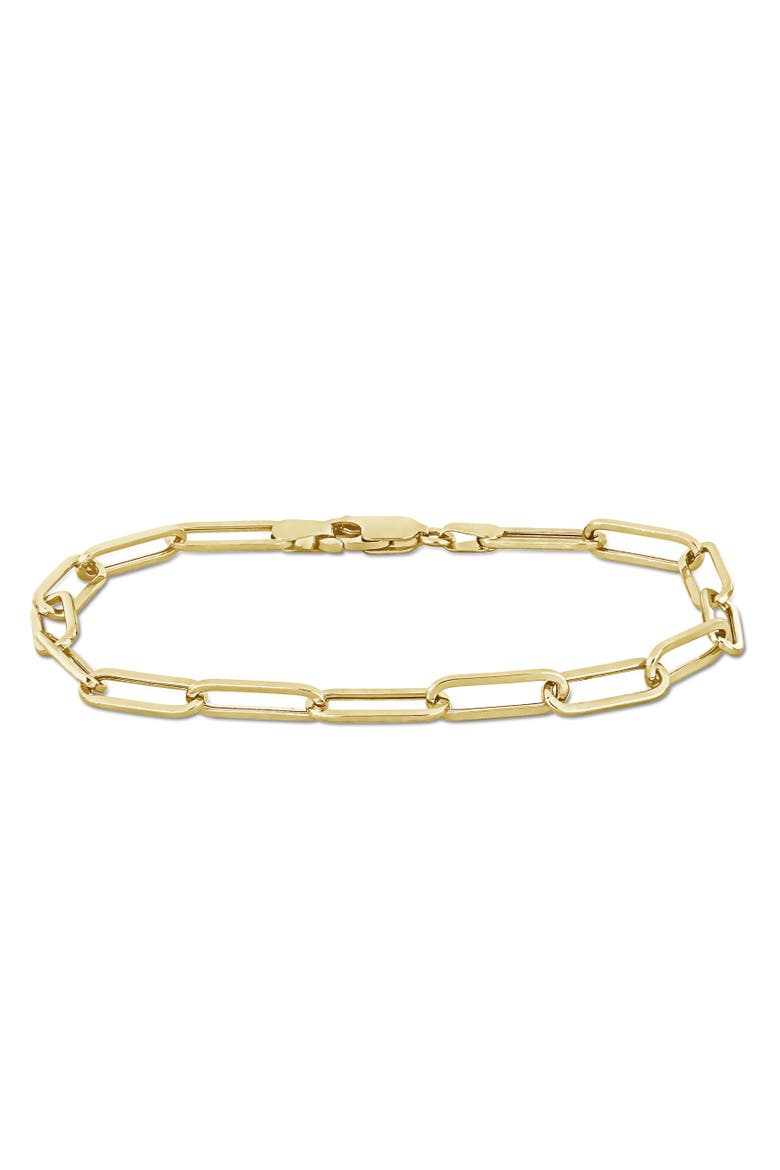 Polished Paperclip Chain Bracelet 14k Gold, Main, color, Yellow Gold
