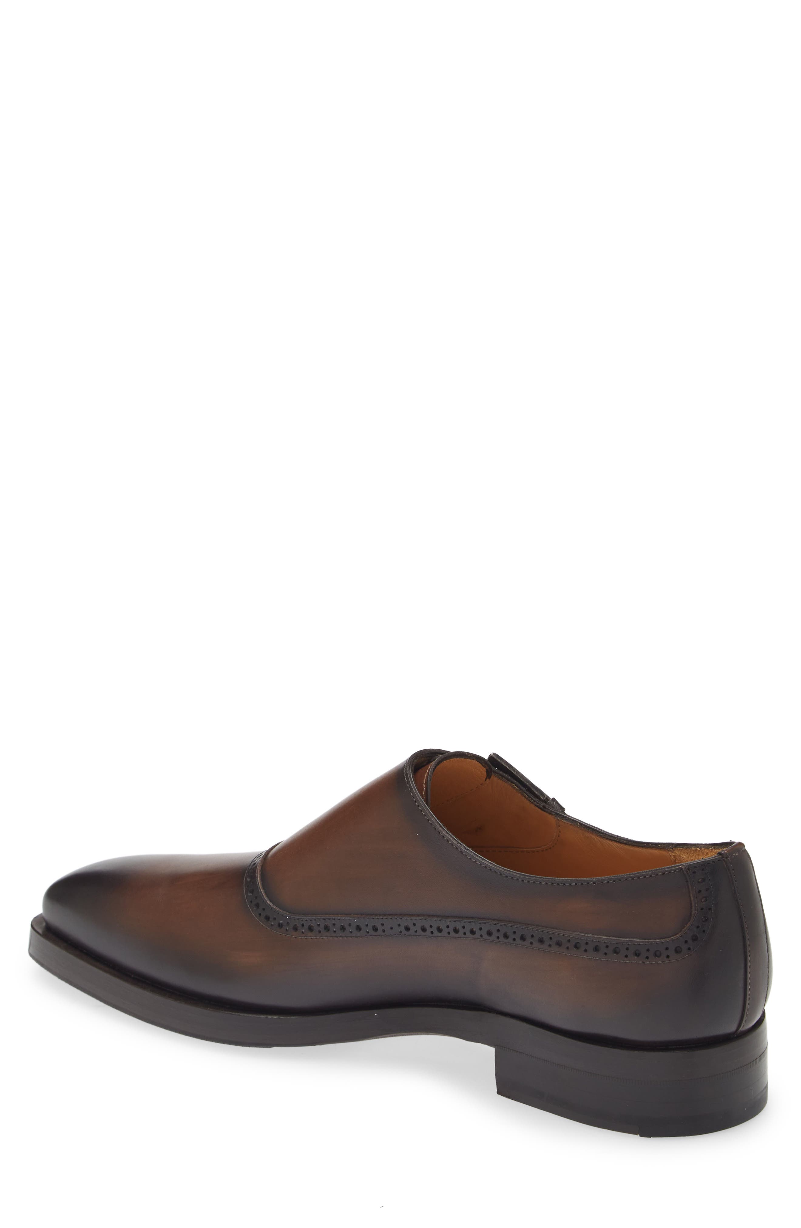 Mezlan Patina Monk Strap Shoe, Alternate, color, 