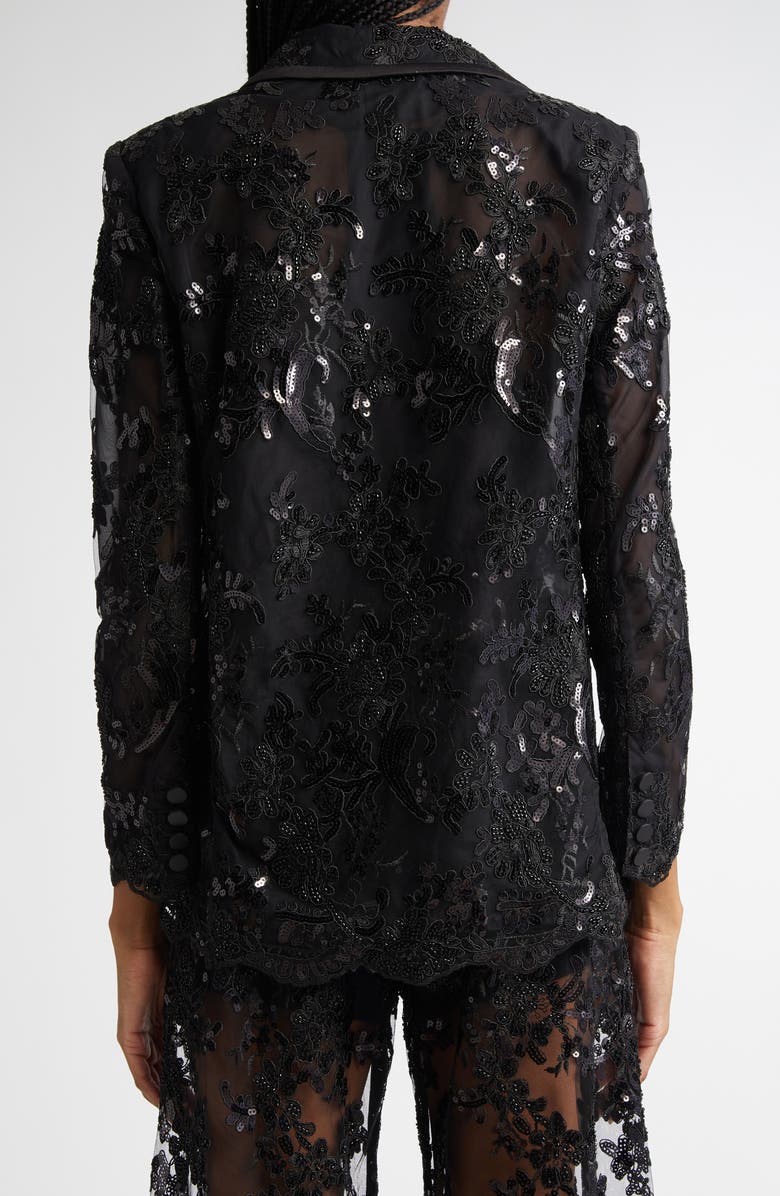 Alice + Olivia Judith Sequin Lace Blazer, Alternate, color,