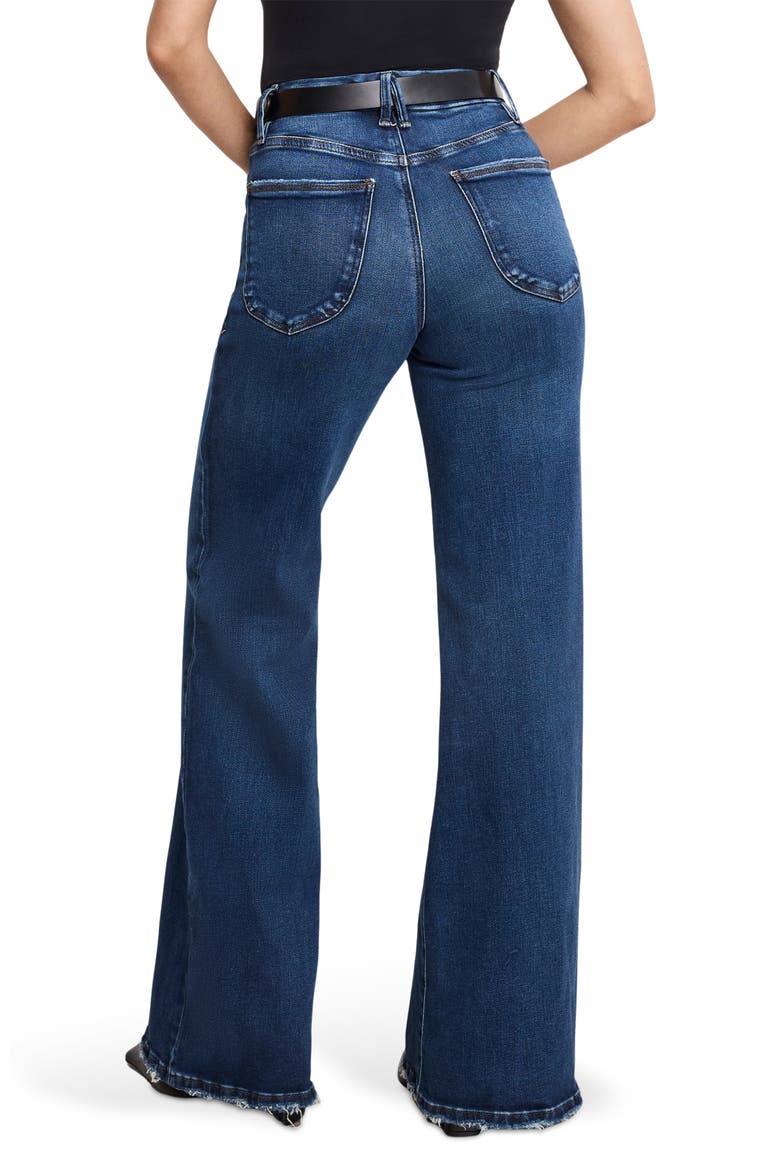 Soft-Tech Good Waist Patch Pocket High Waist Palazzo Jeans, Alternate, color, INDIGO511