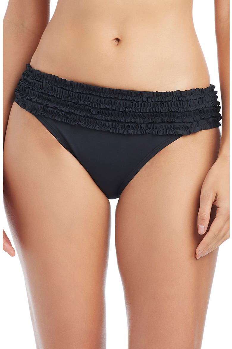 Banded Hipster Bikini Bottoms, Main, color, BLACK