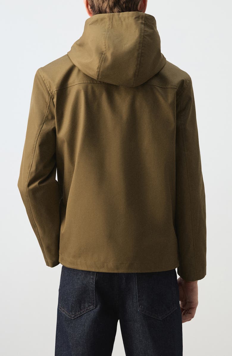 MANGO Water Repellent Parka, Alternate, color, Ochre
