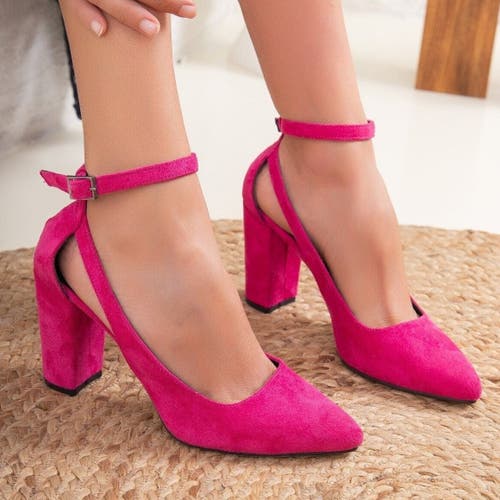 FOREVER & ALWAYS SHOES FOREVER & ALWAYS SHOES COLETTE POINTED TOE HIGH BLOCK HEELS 