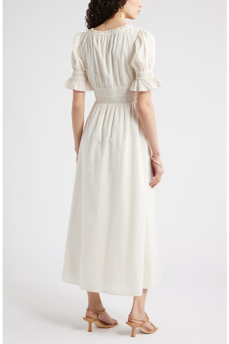 Smocked Waist Maxi Dress, Alternate, color, IVORY PRISTINE