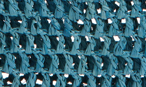 Chloé Teal Green Raffia Summer Banana Shoulder Bag In Stormy Sea