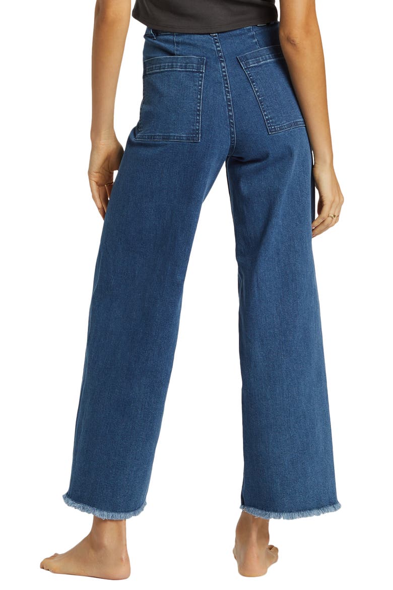 Free Fall Fray Hem Stretch Wide Leg Jeans, Alternate, color, OCEANA BLUE