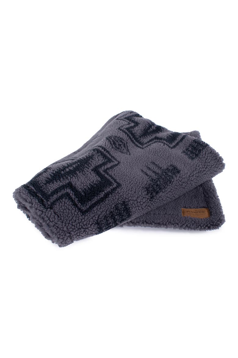 High Pile Fleece Crate Blanket, Alternate, color, HARDING TONAL GRAY
