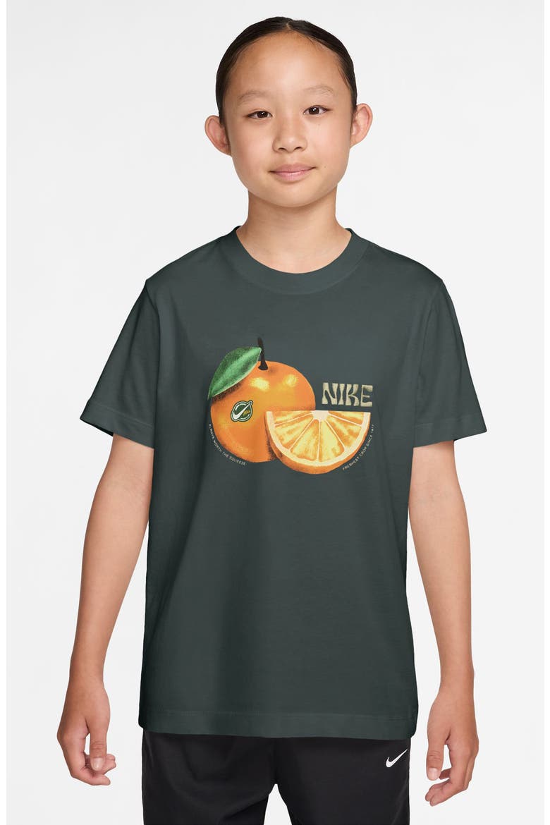 Kids' Sportswear Fresh Crop Cotton Graphic T-Shirt, Main, color, BLACK SPRUCE