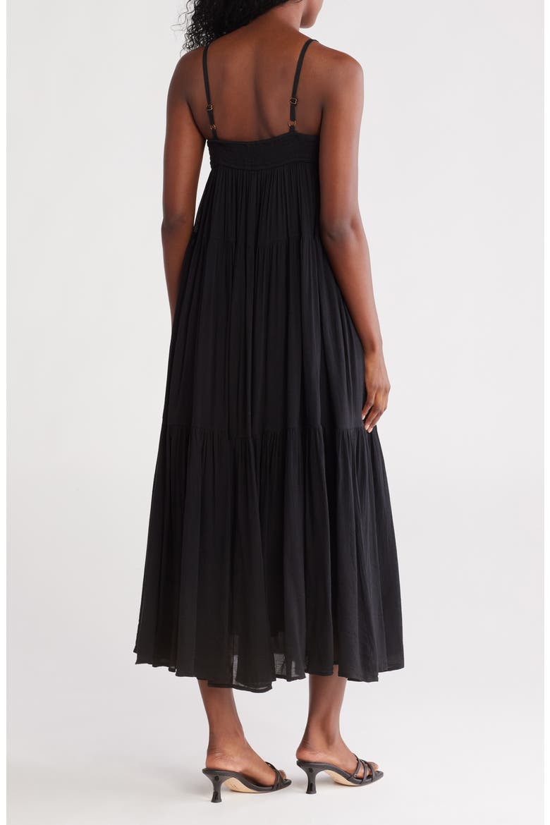 Tiered Maxi Dress, Alternate, color, BLACK