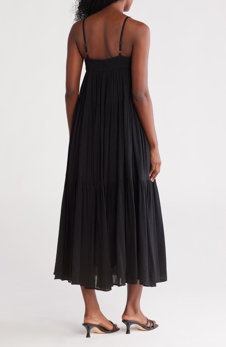 Lovestitch Tiered Maxi Dress, Alternate, color, Black
