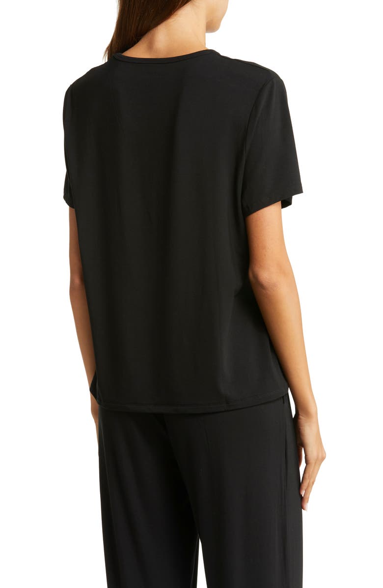Cozy Earth Ultrasoft Short Sleeve Pajama Top, Alternate, color, Black