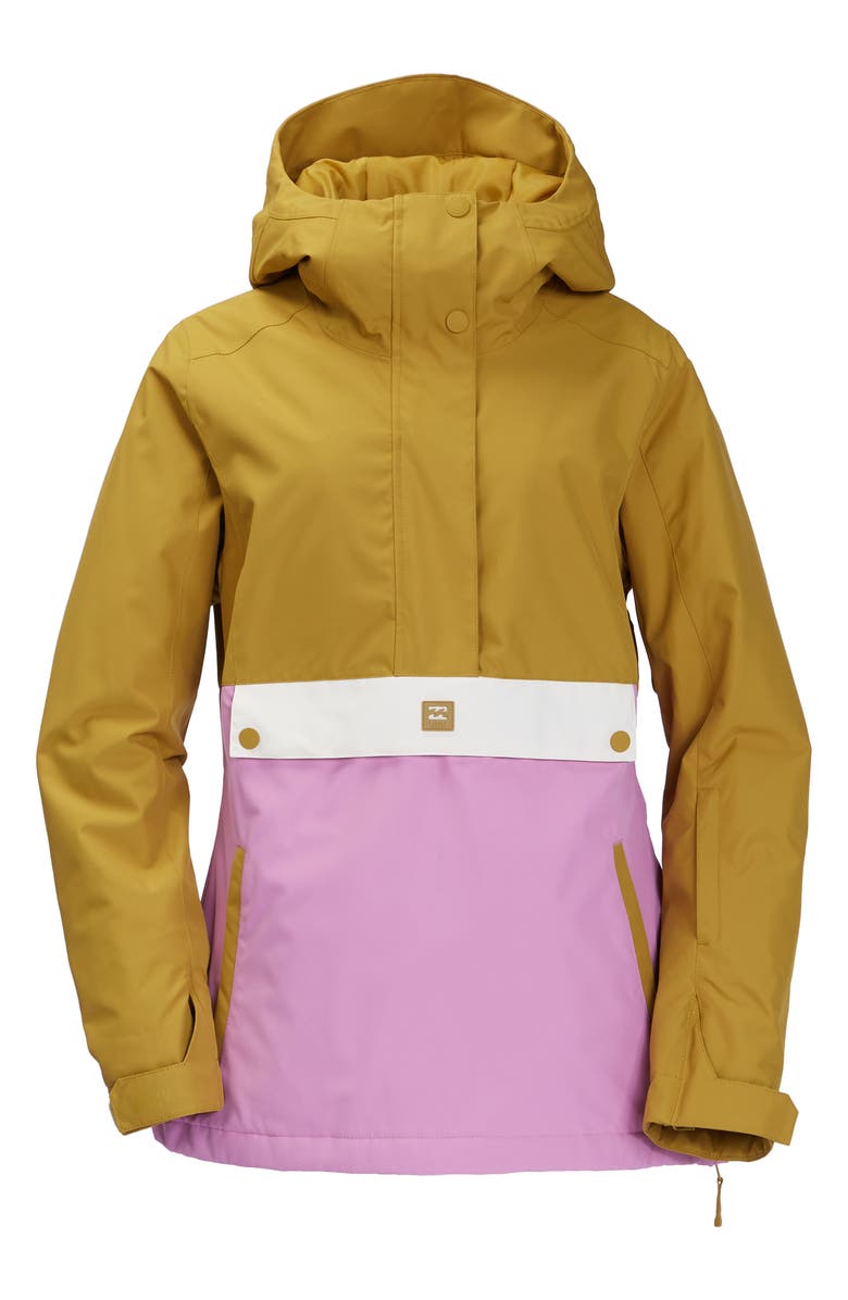 Billabong Daybreak Colorblock Waterproof Recycled Polyester Jacket, Main, color,