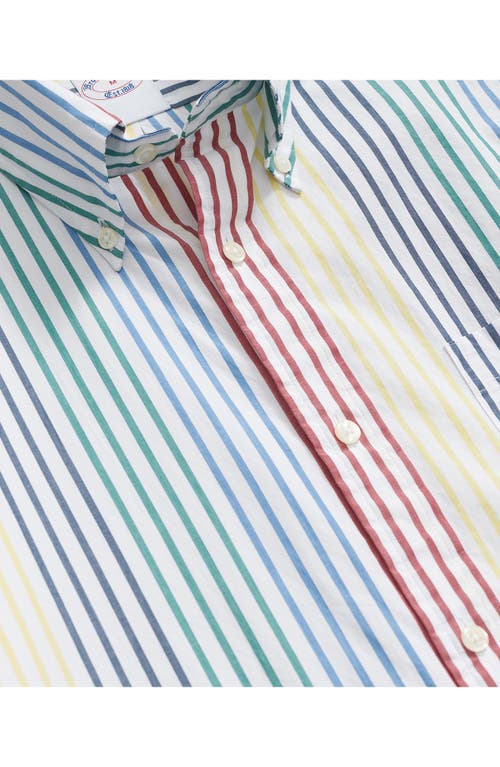 Brooks Brothers Friday Regular Fit Stripe Cotton Poplin Button-down Shirt In Multi