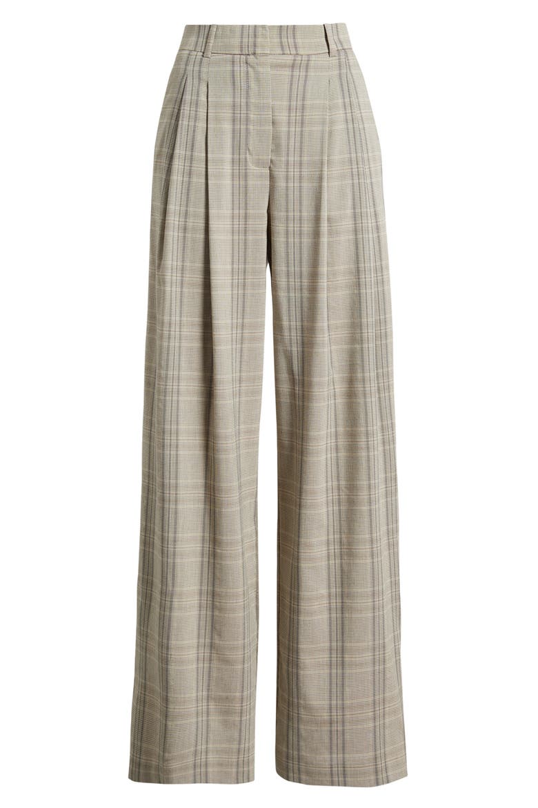 Pantalon Martin High Waist Wide Leg Pants, Alternate, color, LIGHT/ PASTEL GREY