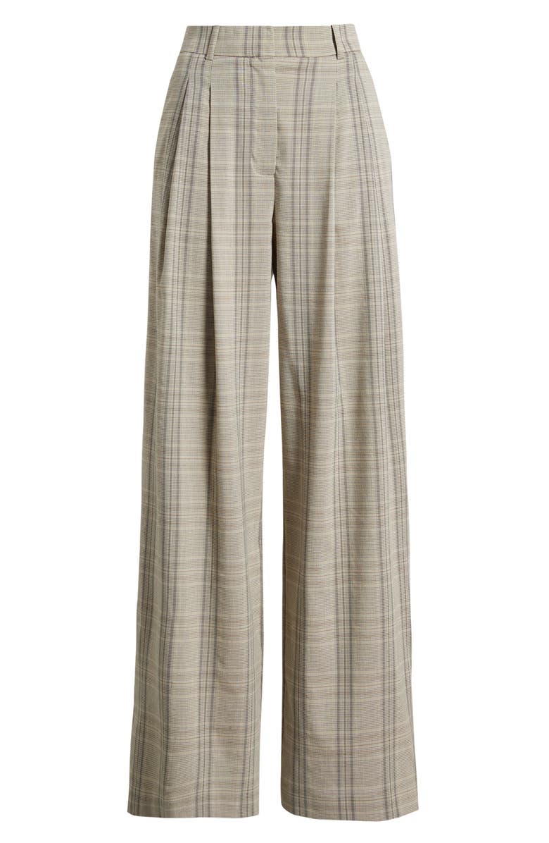MANGO Pantalon Martin High Waist Wide Leg Pants, Main, color, Light/ Pastel Grey