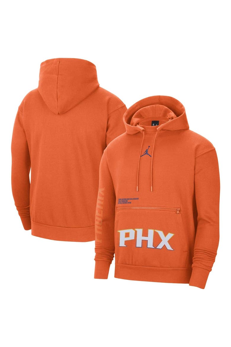 Men's Jordan Brand Orange Phoenix Suns Courtside Statement Edition Pullover Hoodie, Main, color, Orange