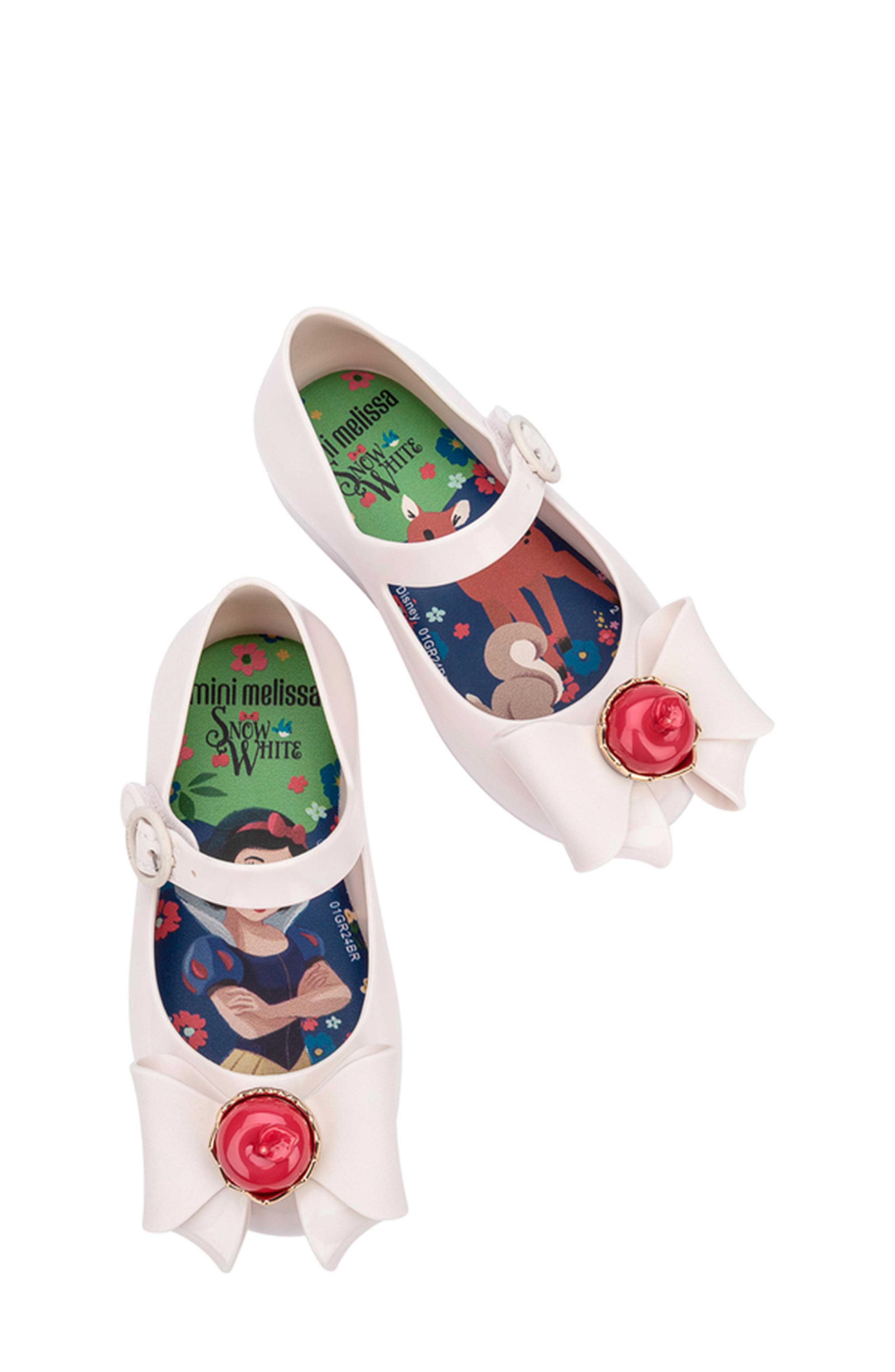 Mini Melissa x Disney Snow White Sweet Love Mary Jane Flat, Alternate, color, Ax949