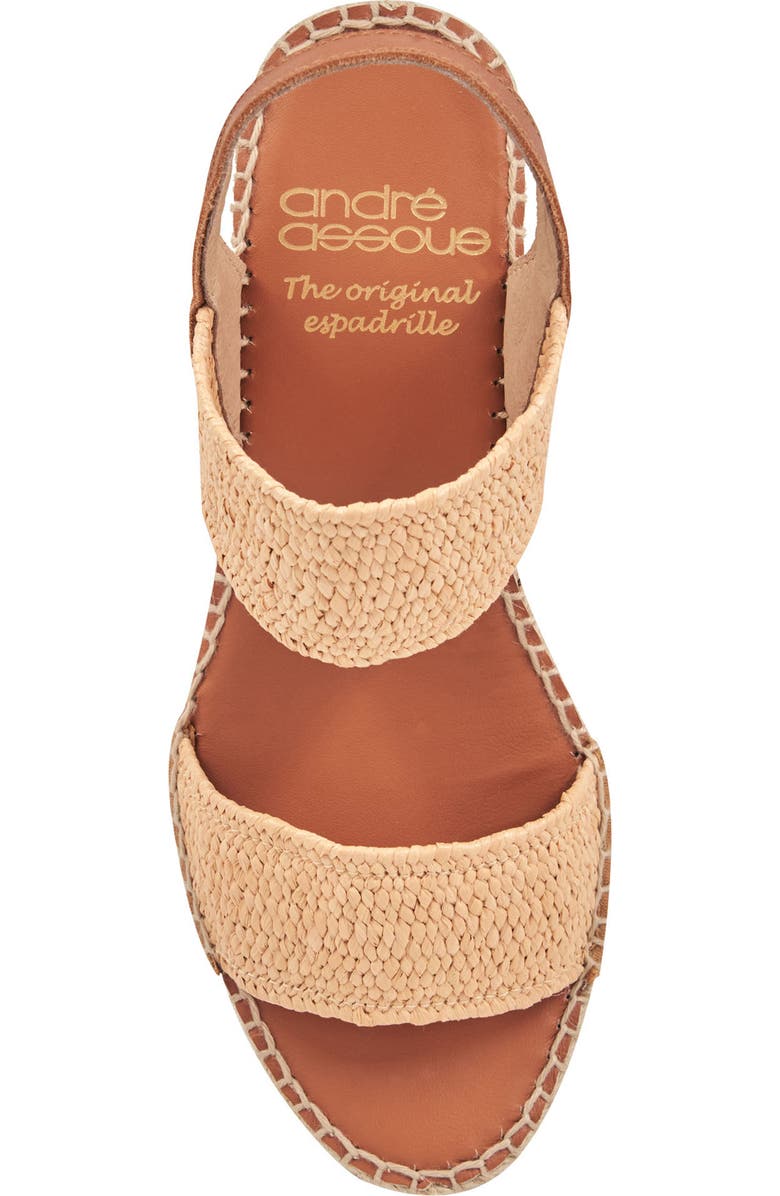 André Assous Aviana Raffia Wedge Sandal, Alternate, color,