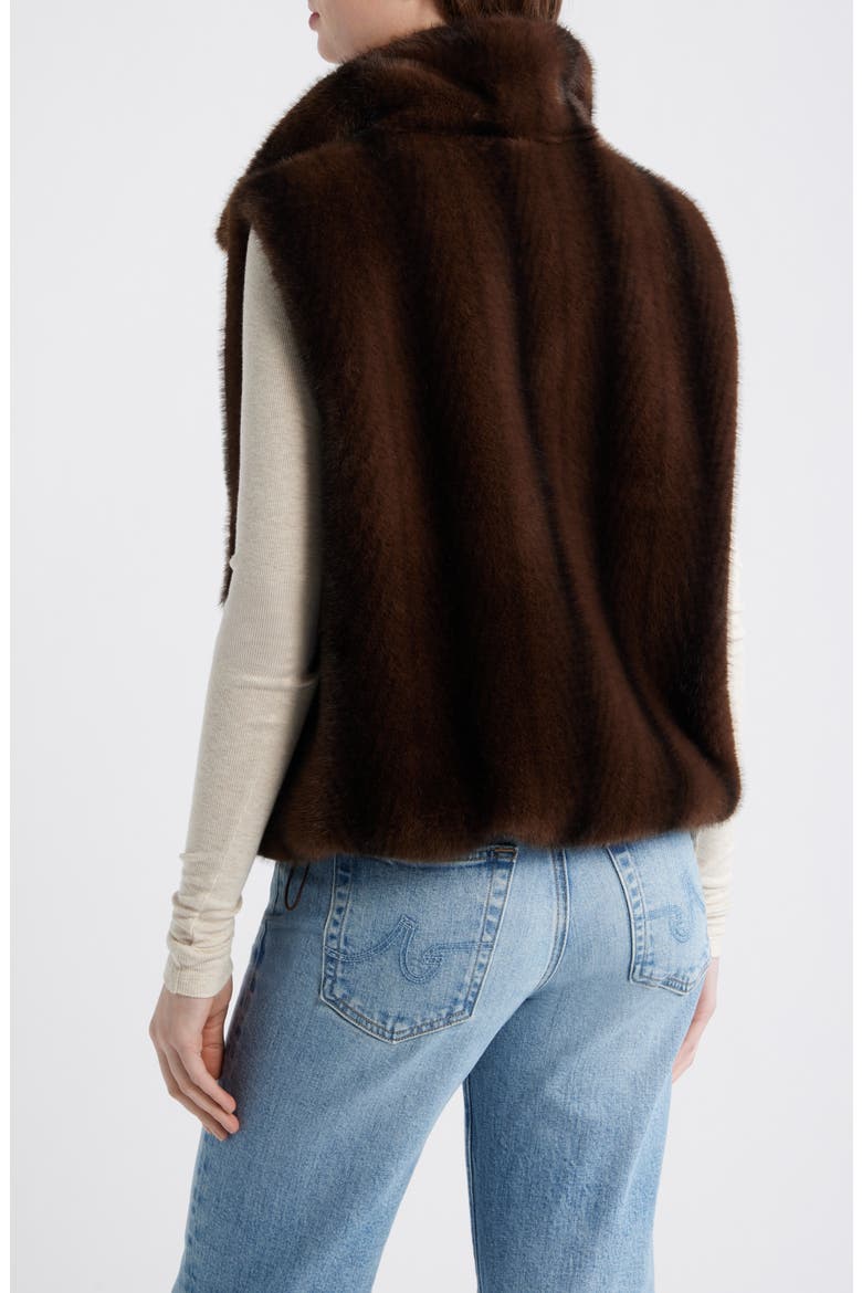 Faux Fur Vest, Alternate, color, CHOCOLATE