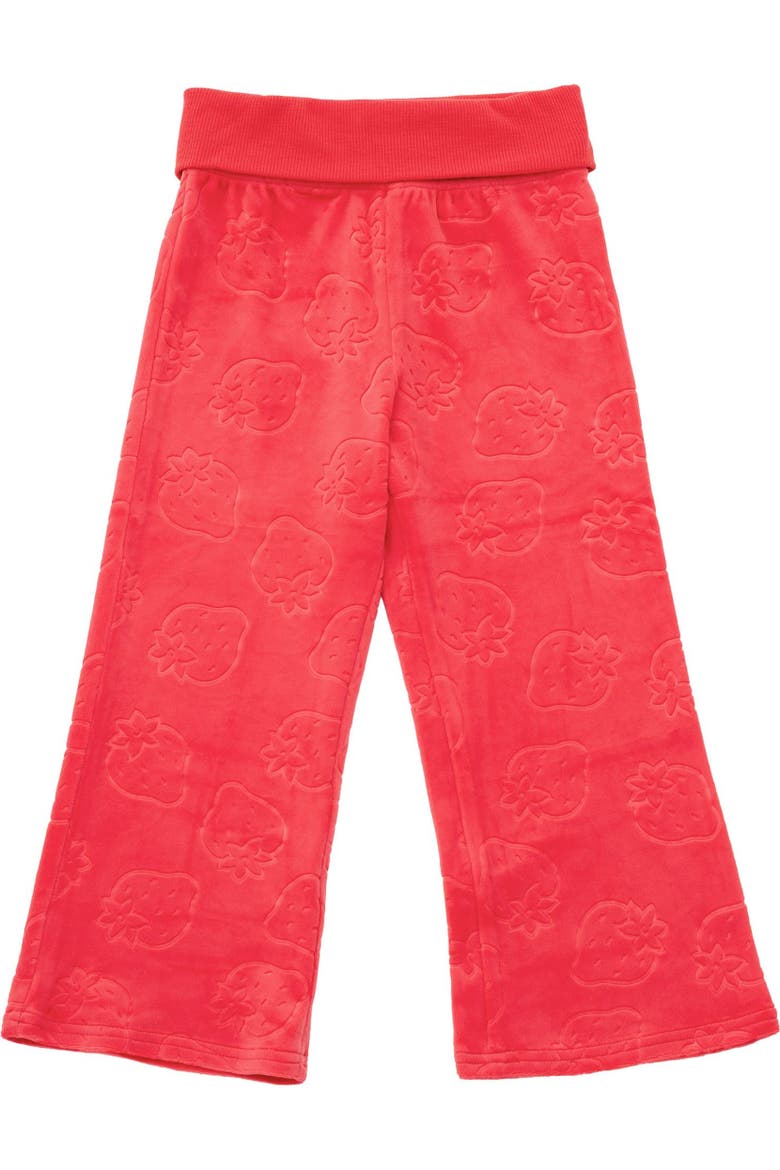 Velour Hoodie and Pants Set, Alternate, color, Strawberry Cayenne