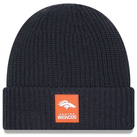 Men's New Era Charcoal Denver Broncos 2025 Sideline Cold Weather Cuffed Knit Hat