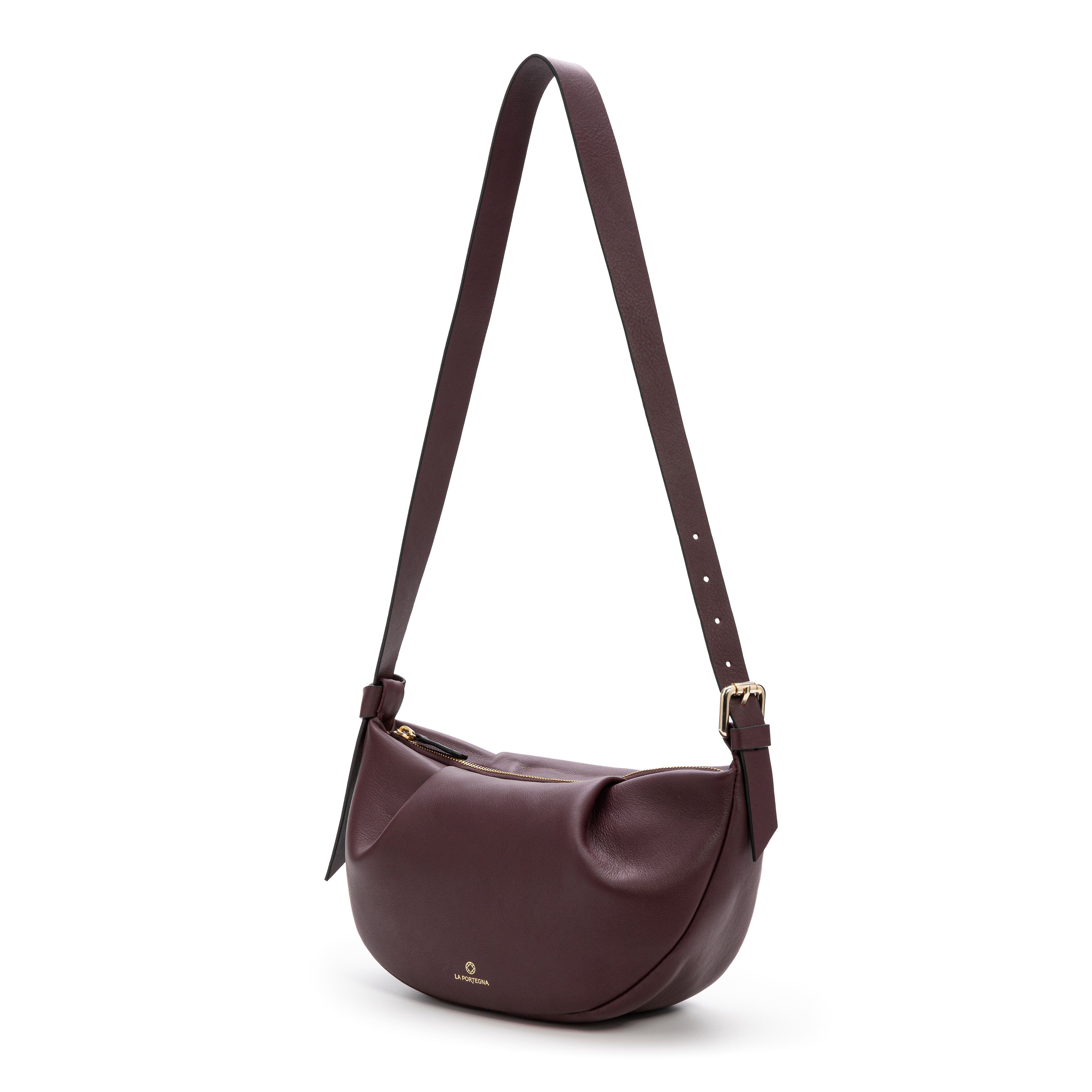 LA PORTEGNA Claudia Adjustable Strap Shoulder And Crossbody, Alternate, color, Burgundy