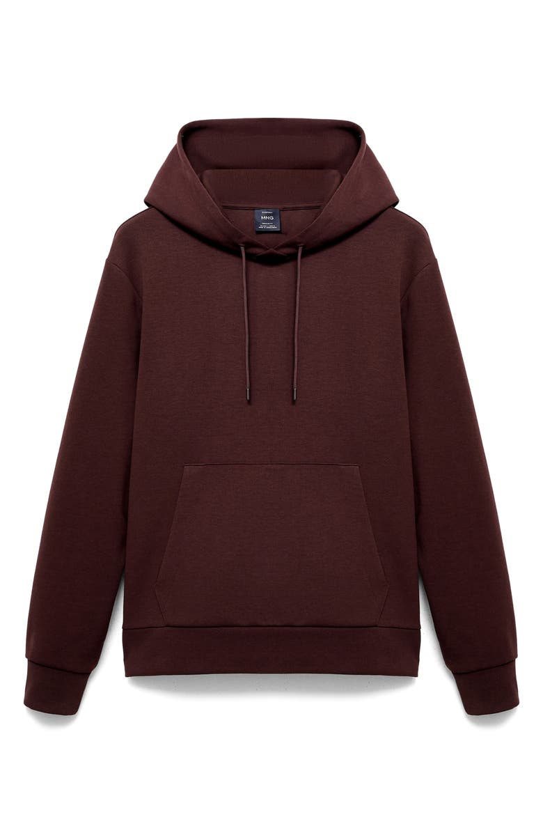 MANGO Regular Fit Hoodie, Alternate, color, Wine
