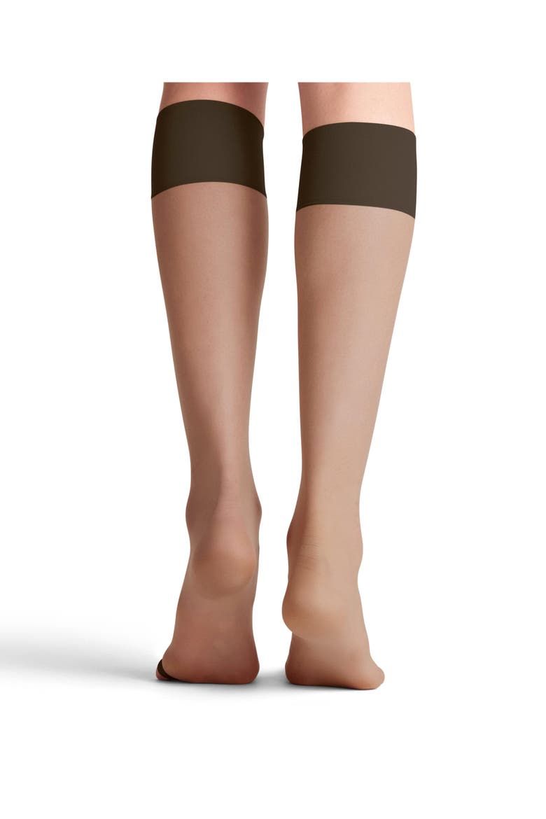 Shelina Toeless 12 Denier Ultra Sheer Socks, Alternate, color, Espresso