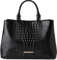 Brahmin Denise Croc Embossed Leather Tote