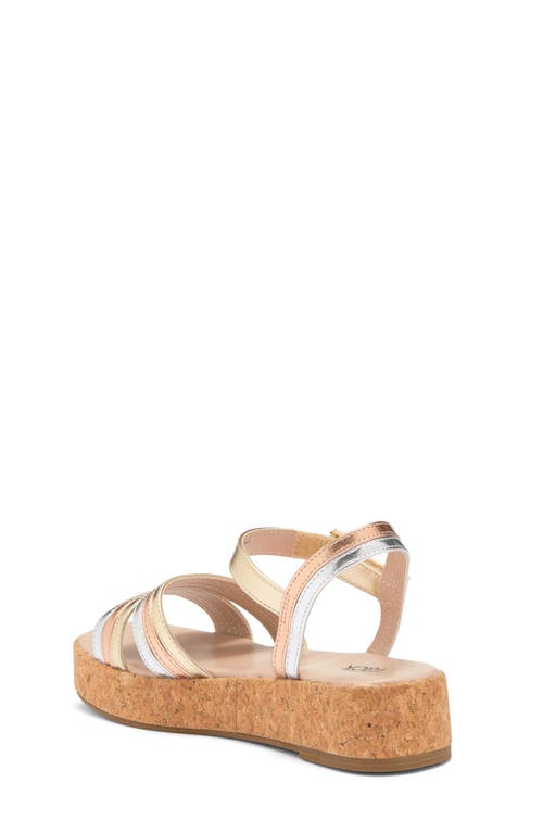 Nordstrom Rack Kids' Katherine Cork Platform Sandal In Brown