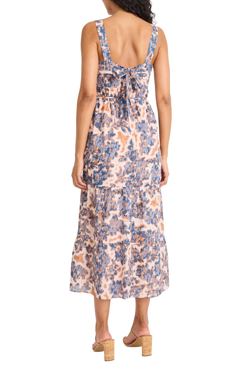 The Good Journey Floral Print Sleeveless Dress, Alternate, color, Navy/ Mocha