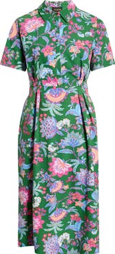 SUGARLIPS Elara Floral Marisy Collared Shirtdress