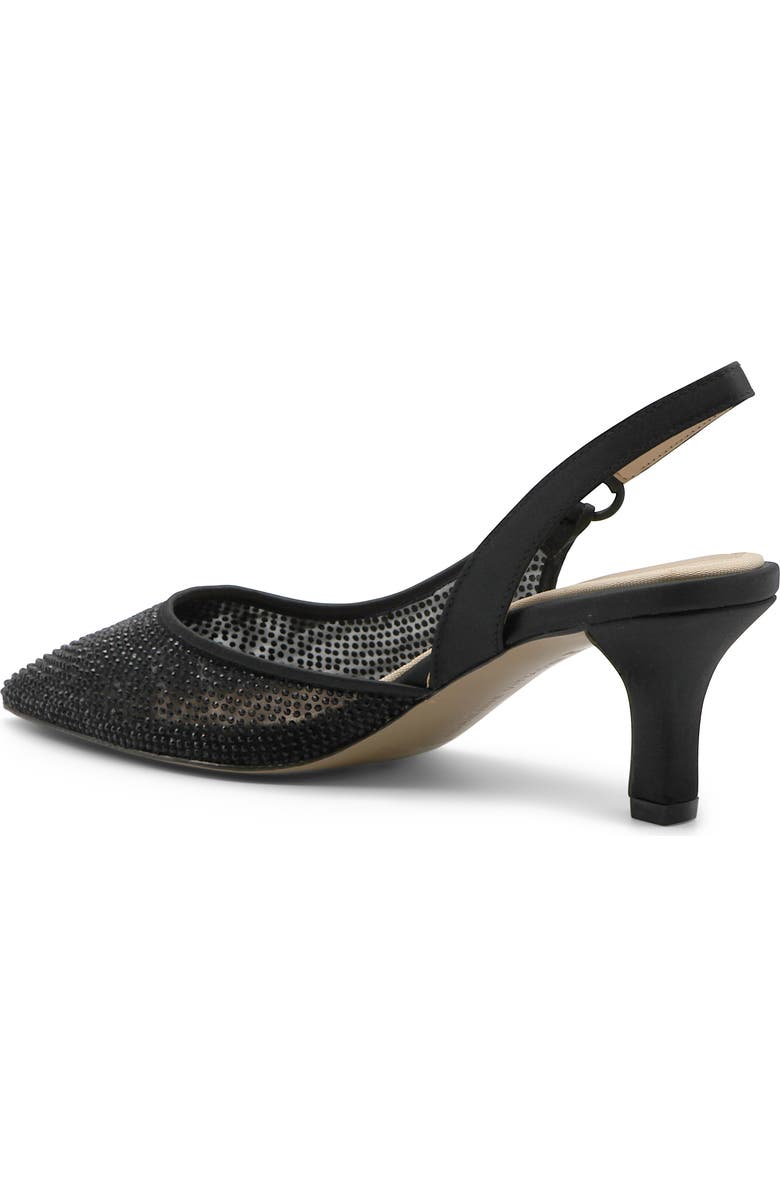Adrienne Vittadini Piperrs Crystal Kitten Heel Slingback Pump, Alternate, color, Black Sparkle
