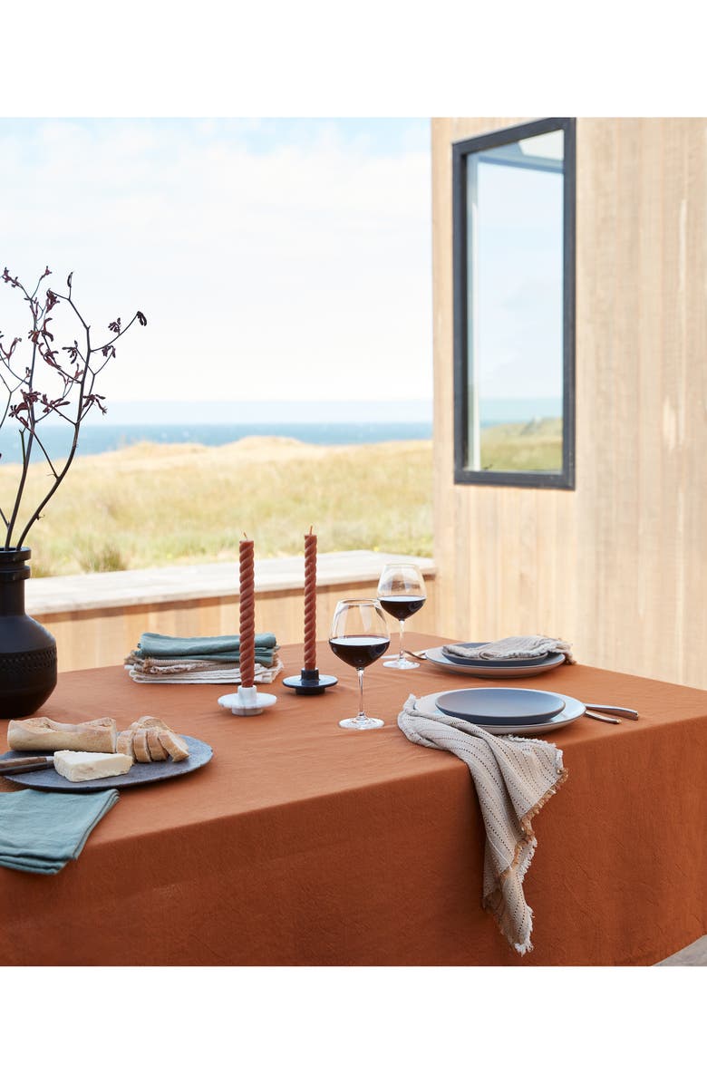 Coyuchi Sonoma Textured Organic Cotton Tablecloth, Alternate, color,