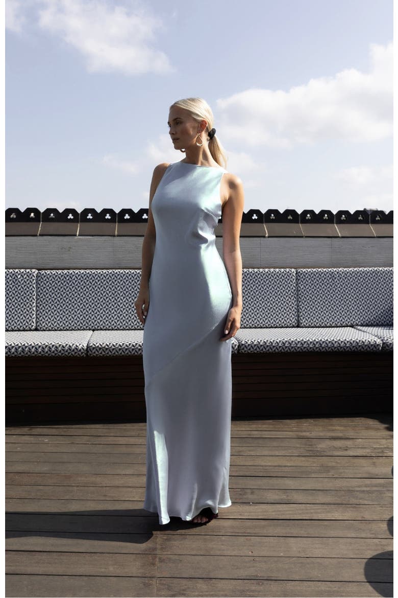 Paris Cross Back Dress, Alternate, color, Pale Blue