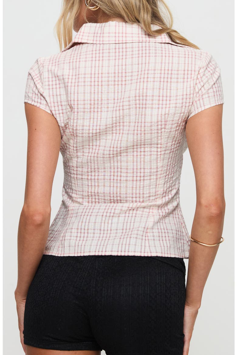 Check Button-Up Shirt, Alternate, color, PINK CHECK