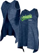 New Era Women's New Era College Navy Seattle Seahawks  Space Dye Active Tank Top