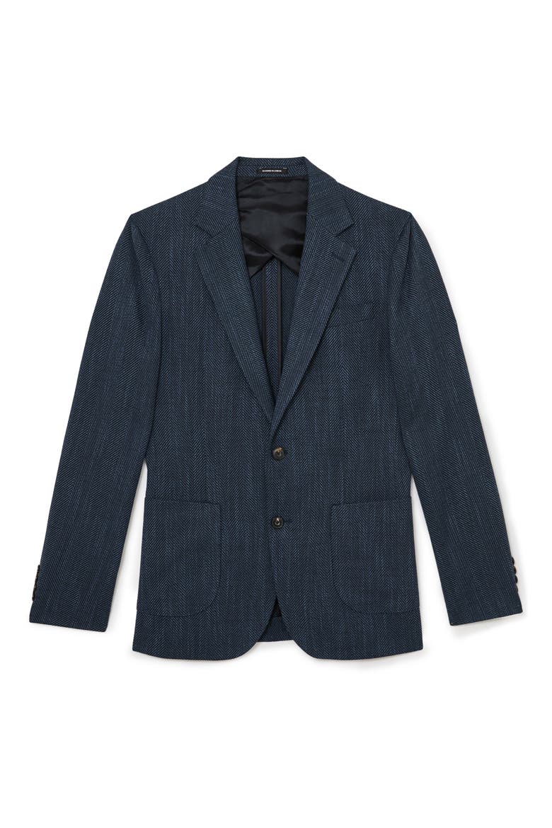 Manci Herringbone Sport Coat, Alternate, color, NAVY