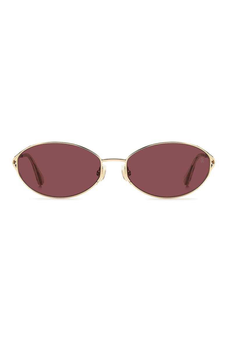 WZN 8031/G/S 56mm Oval Sunglasses, Main, color, GOLD/ PINK