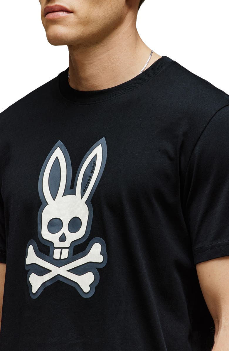 Psycho Bunny Ryder Appliqué Graphic T-Shirt, Alternate, color, Black