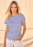 Saint James ETRILLE II - Short Sleeve Breton Stripe Tee