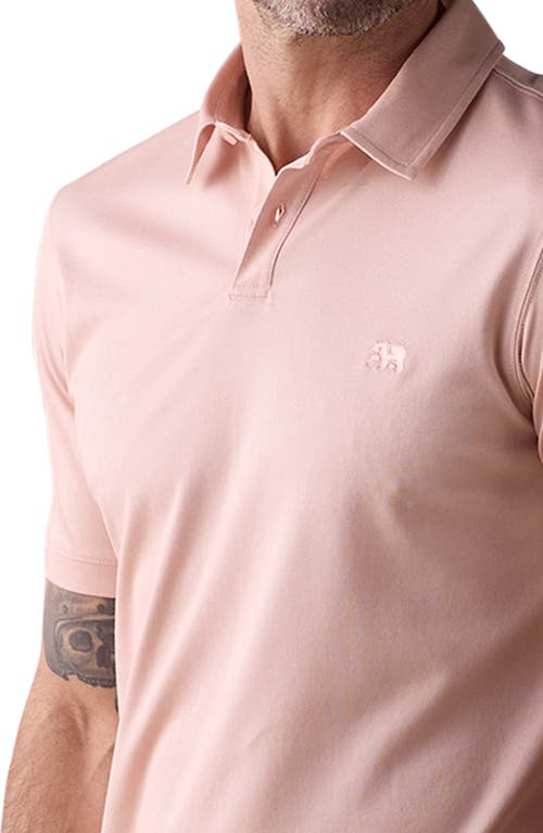 The Normal Brand Performance Piqué Polo In Dusty Rose