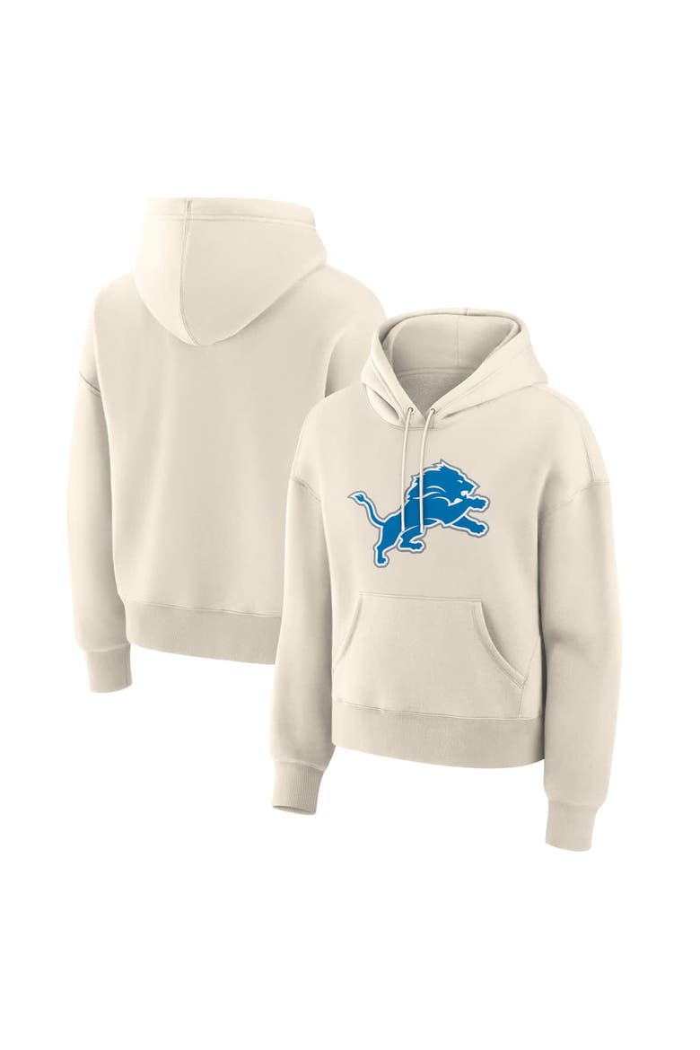 Women's Fanatics Cream Detroit Lions Dove Legacy Pullover Hoodie, Main, color, Cream
