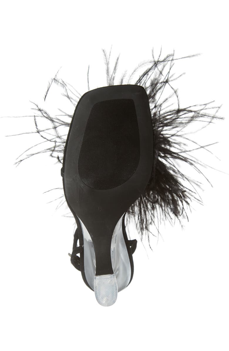 Jeffrey Campbell Flirt-Alot Feather Sandal, Alternate, color,