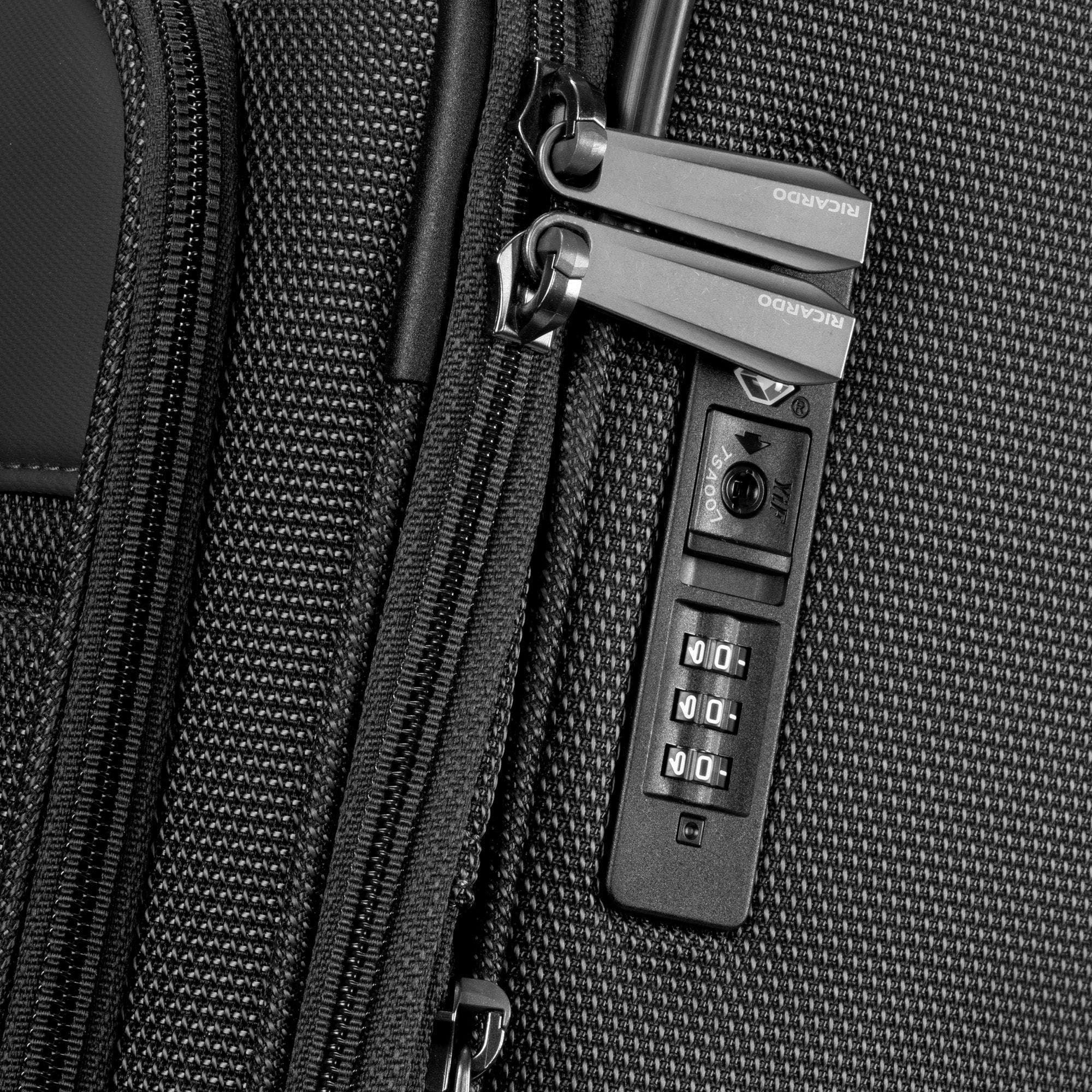 Ricardo Beverly Hills Ashbury Softside Luggage, Expandable Suitcase, Lightweight Sustainable rPET Travel Bag with TSA Lock & Dual Spinner Wheels, 24-inch Medium Check-in, Alternate, color, Black