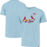 '47 Men's '47  Light Blue St. Louis Cardinals Heritage U.S. Flag T-Shirt