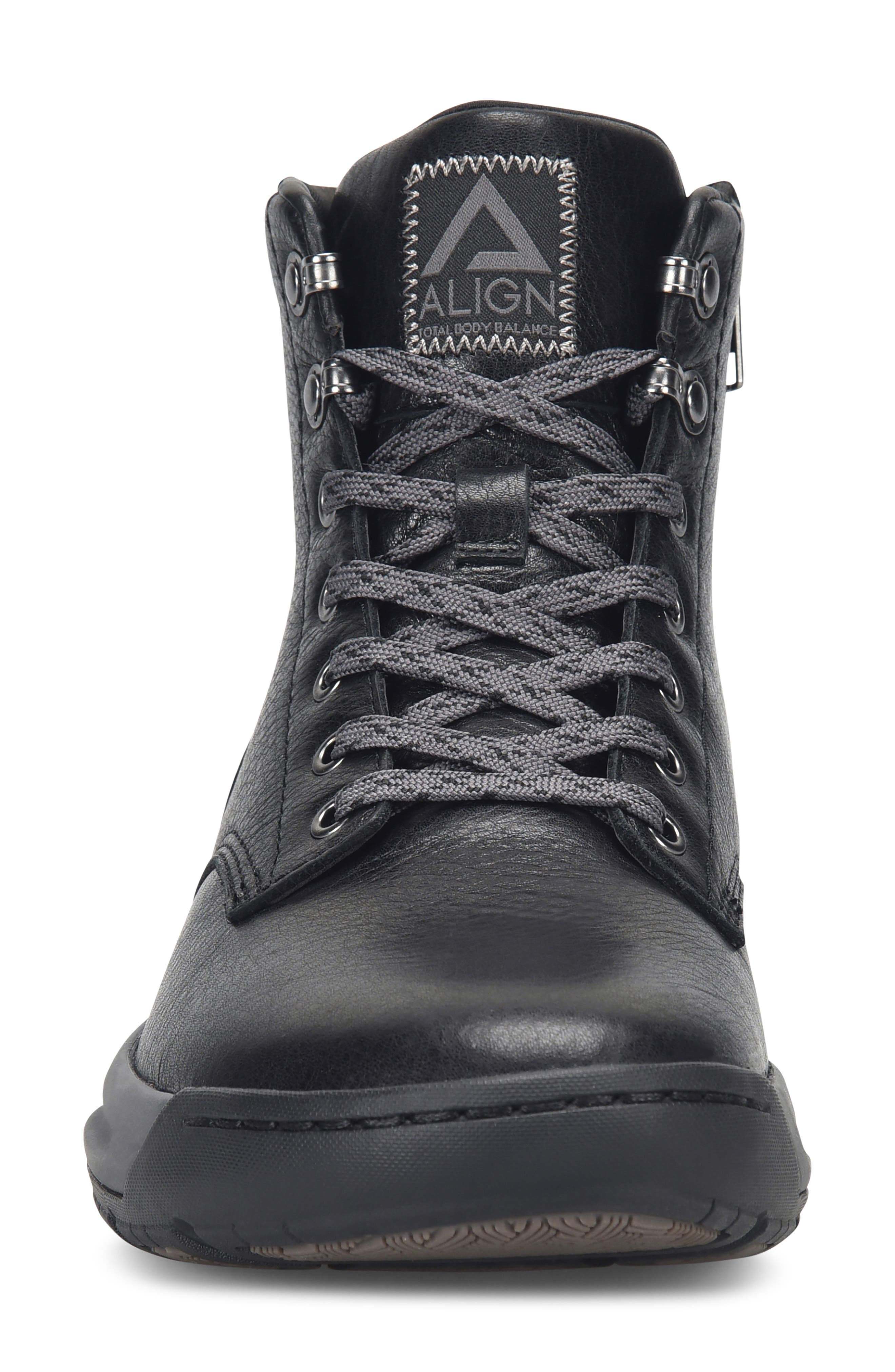 Align Eddy Waterproof Leather Boot, Alternate, color, Black